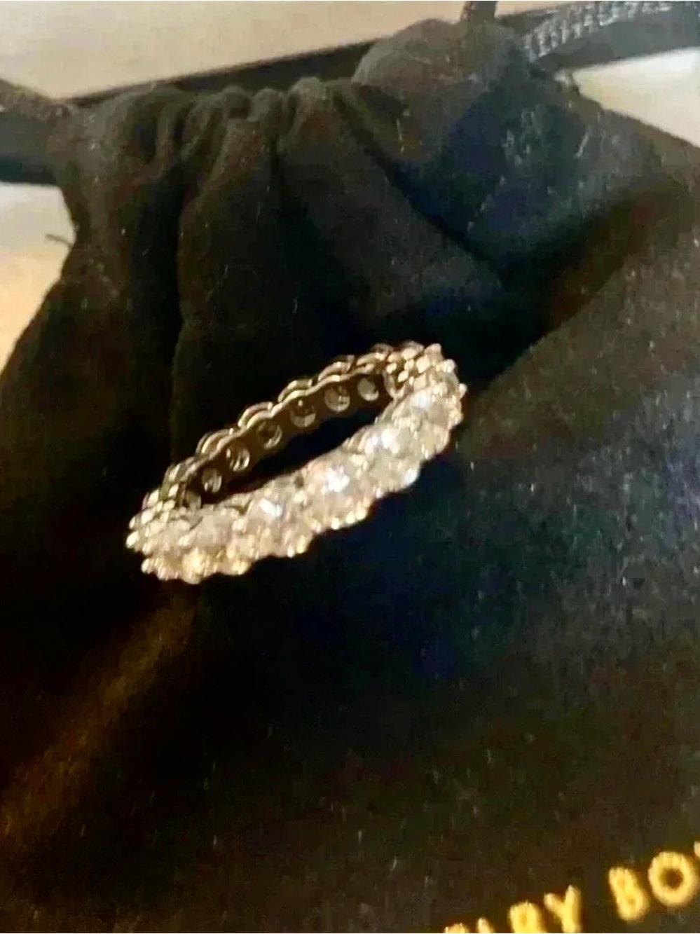 Fantasy jewelry box The diva round cut CZ full eternity band size‎ 7 new bling